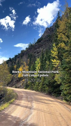 I rode through Rocky Mountain National Park yesterday and this is the fall color update for Old Fall River Road and part of the lower parts of Trail Ridge Road in RMNP. Peak is soon! #rockymountainnationalpark #estespark #visitcolorado