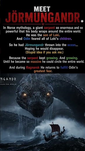 Big ass snake 🐍 #mythology #darkfacts #norsemythology