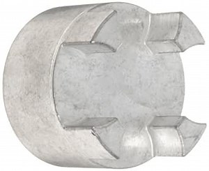 Lovejoy 61989 Size CJ 14/16B Curved Jaw Coupling Hub, Aluminum, Inch, 0.5'' Bore, 1/8" x 1/16" Keywaqy, 1.18'' OD, 1.38'' Overall Coupling Length