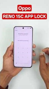 Oppo reno 15c 5G app lock settings - #opporeno15c#applock #settings #shorts