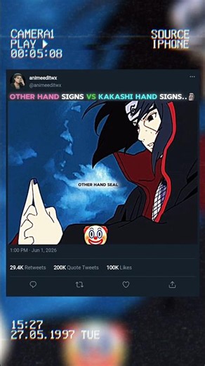 OTHER NINJAS HAND SIGNS 💀 VS KAKASHI HAND SIGNS 🗿 #shortvideo #kakashi #anime