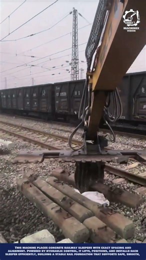 Excavator Railway Installing Machine Innovation for efficient sleeper layer placement