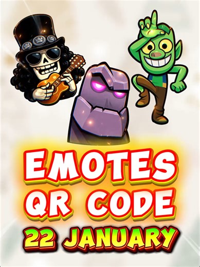 I just got the Goblin emote, the Guitarist emote, and the Golem emote in Clash Royale 😍🎸🪨 Looking for the Clash Royale Emote QR Code 2026? This video shows how to unlock the Goblin, Guitarist, and Golem emotes using the January QR code, available for the New Year and Winter season. Three awesome emotes you don’t want to miss! Spanish & Portuguese players included 🇪🇸🇵🇹 También explico cómo desbloquear los emotes de Goblin, Guitarrista y Gólem, usar el QR code de enero, y aprovechar el Año 