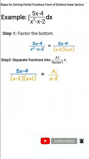Integration for class 12||Partial fraction form of distinct linear fractions||very easy steps