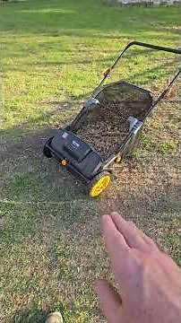 Vevor Lawn Sweeper 21 inch, pick up pine needles, leaves, pine cones, grass clippings, twigs, and