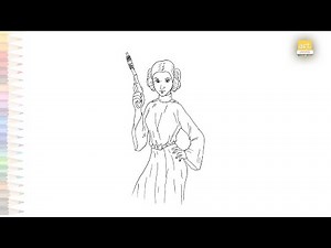Princess Leia drawing video | Star Wars drawing videos | How to draw Princess Leia step by step