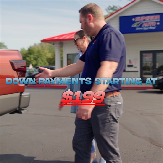 🎉 Swing by Superior Auto today and unlock amazing savings with PowerMax*! Want to know about down payments starting at just $199*? Call us NOW at (260) 726-8442! *To qualified buyers with approved credit. Example: $16,500 sale price, $199 down payment, 48 month financing, $127 per week at 21% Annual Percentage Rate. Cannot be combined with any other offers. Offer may expire at anytime without notice. | Superior Auto