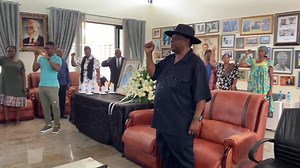 41K views · 602 reactions | Celebrating Nujoma’s life through song By:Hertha Ekandjo The Nujoma family, joined by government officials and various representatives from all walks of life sing songs from the liberation struggle in remembrance of the late Sam Nujoma. They sing Pulana songs as a sign of remembrance of the past hardships that the late Nujoma and others endured in the fight for freedom. #NewsOnOne #NewsUpdate #OneAfrica | OneAfrica | Facebook