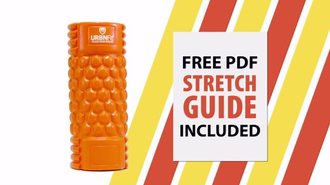 URBNFit Vibrating Foam Roller - Electric Muscle & Back Roller w/ 5 Speeds for Physical Therapy Exercise, Deep Tissue Massage, Post Workout Recovery and Trigger Point Release﻿