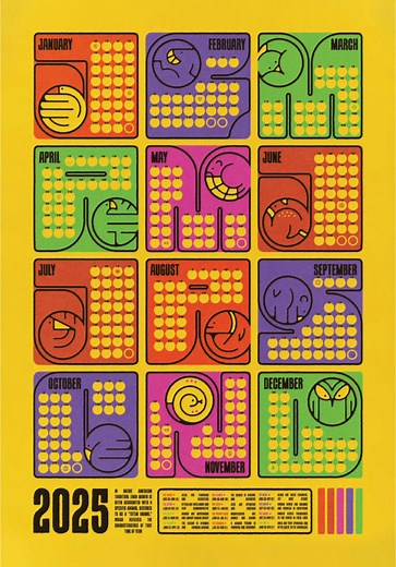 Graphic Design Yearly Calendar Release