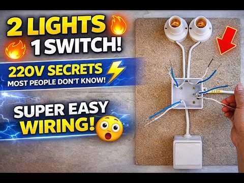 How to Wire Two Bulbs with One Switch | Simple 220V Wiring Tutorial! #Elektro Master 100K.