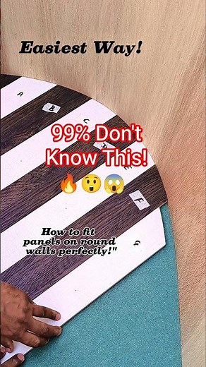 Genius Way to Fit Panels on Curved Walls! 🤯💥 #shorts #woodworking #diy #tools #tips