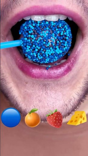 Blue lollipop sky-colored pop full of fruity splash