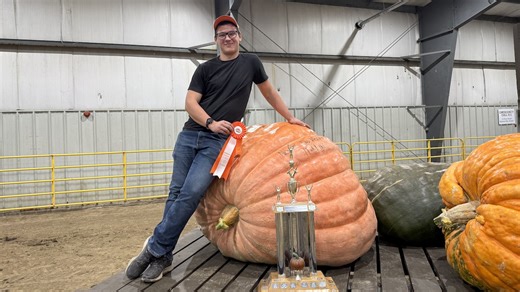 Teen smashes Spencerville pumpkin record with 500-kg gourd