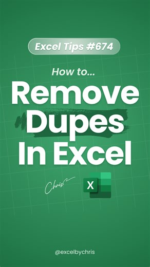 How to remove duplicates in Excel with Copilot! #Excel #workhacks #accounting #spreadsheets #copilot #exceltips #AI | Excelbychris