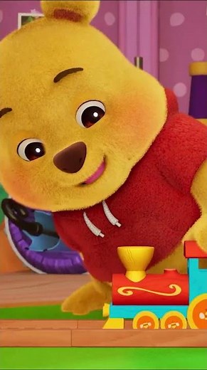 Pooh Bear and Bea play with a toy train! 🤗🚂 | Playdate with Winnie the Pooh | Disney Jr.