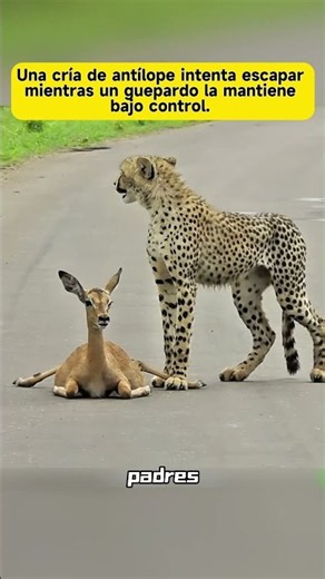 A cheetah catches a baby antelope. #Wildlife #WildLife #Antelope