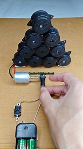 Powering 10 Buzzer With Mini Gear Box Coreless Motor #tech #diy #project #schoolproject | Creative SJM Experiment