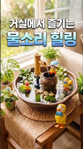 무더위 싹 가시는 힐링 미니분수 물소리 ASMR #shorts #인테리어분수 #홈가드닝