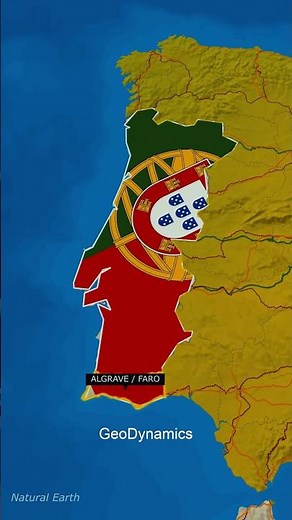 Portugal's Geography😲#portugal #map #france #germany #usa #spain #geography #worldmap #world #shorts