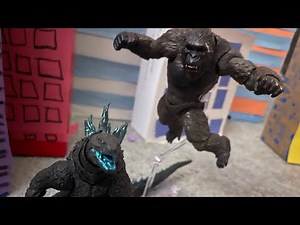 Godzilla Vs Kong (An epic stop motion battle)