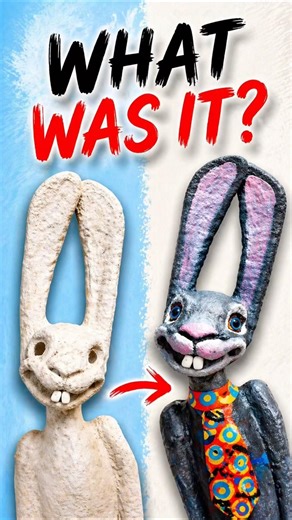 Paper mache bunny tutorial (easy DIY decor) ♥️#papermache #diycraft #handmade #homedecor #shorts