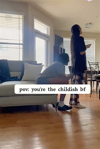 When you have a childish boyfriend 🤣#couple #funnyvideos #funny #love #usa #popular