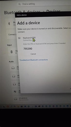 Adding Logitech WirelessKeyboard