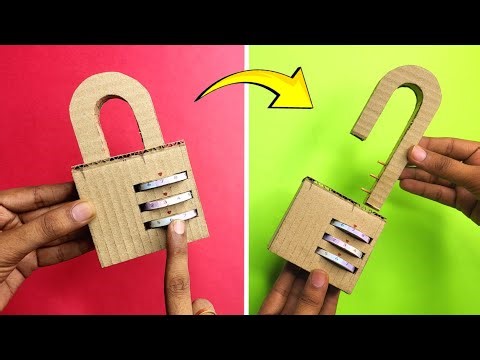 Cardboard Lock making , how to make a lock , Homemade Locker