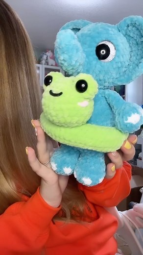 Elephant!! . Pattern by me! Yarn premier parfait chunky . #crochet #crocheter #crocheted #crochetsfrog #floatie #crochetpattern #crochetgrove #crochetamigurumi #crochetinspiration #crochetinspo #crochetideas #crochetedelephant #elephant #elephanteamigurumi #elephantplush #elephants | Crochet Grove