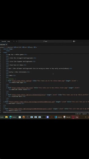 first time coding html