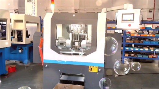 全自动数控双头倒角机,提升机排料,机械手送料自动化设备