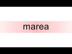 How to pronounce marea