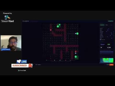 Reinforcement Learning Simulation — Dots Learning to Survive in a Grid