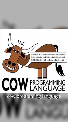 أغرب لغة برمجة في العالم - الجزء الثاني 🐄💻 #COW #برمجة #shorts