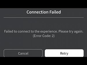 Fix Connection Failed Failed to connect to the experience Please try again. Roblox Error Code 2