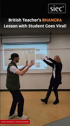 British Teacher's BHANGRA Lesson with Student Goes Viral! #Bhangra #Dance