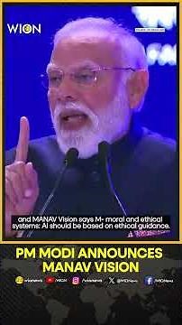 India AI Summit 2026: PM Modi Delivers Address, Announces MANAV Vision for AI | WION Shorts