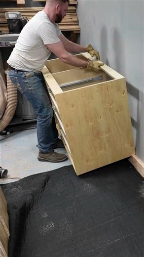 One Trick for Perfectly Level Cabinets #diy #woodworking #shorts