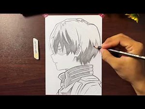 How to draw Todoroki Shoto side view | easy to draw | how to draw anime boy