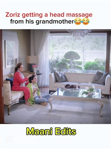 Zoriz getting a head massage from his grandmother 🤣#viralshort