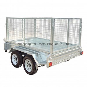 [Hot Item] 8X5 Tandem Axles Heavy Duty Galvanized Box Trailer with Cage