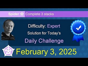 Microsoft Solitaire Collection: Spider - Expert - February 3, 2025