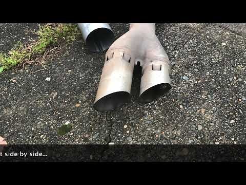 2008 F350 6 4 Powerstroke 5" FloPro turbo back installation 1