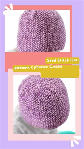 10 Simple Free Seed Stitch Beanie Knitting Patterns