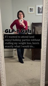 Here’s what to do: Worried holiday parties will kill your GLP-1 progress? Think you have to skip every party to keep losing weight on Ozempic, Wegovy, Mounjaro, or Zepbound? Scared one cookie platter will undo weeks of work? 💾 Save this for this holiday season and those to come! Here’s how to enjoy parties without stalling your fat loss: 👉🏻 Don’t show up ravenous. Eat a high-protein meal before you go. Skipping breakfast to “save calories” = tackling the appetizer table like it’s your job. It