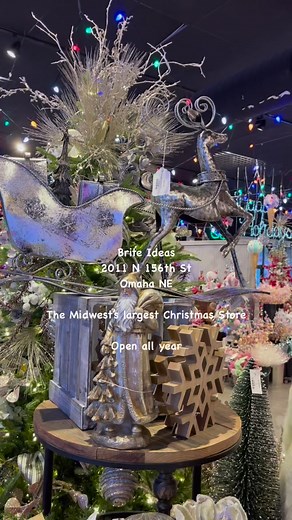 Your Christmas headquarters is open all year! Outdoor led displays and holiday decor - it’s a must see 156th and Blondo briteidea.com | Brite Ideas Decorating