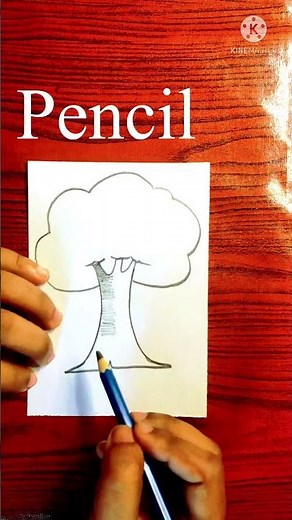 Super easy tree 🌳 drawing with shadow for kids | just one minute you draw a perfect tree 🌳