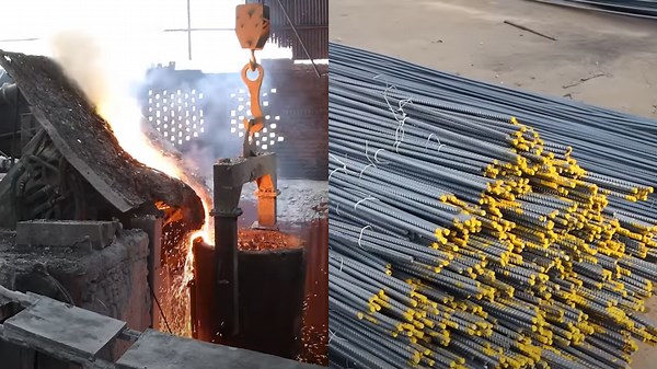Factory Manufacturing of Steel Rods from Recycled Steel