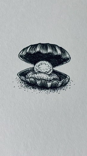 How to draw a clam with a pearl in the middle! Clam drawing tutorial #clams #clam #oyster #drawingtutorial #howtodraw #learntodraw #marinebiology #oceanography #pearls #arttutorial #arttutorials #tutorial